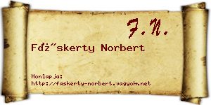 Fáskerty Norbert névjegykártya