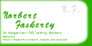 norbert faskerty business card